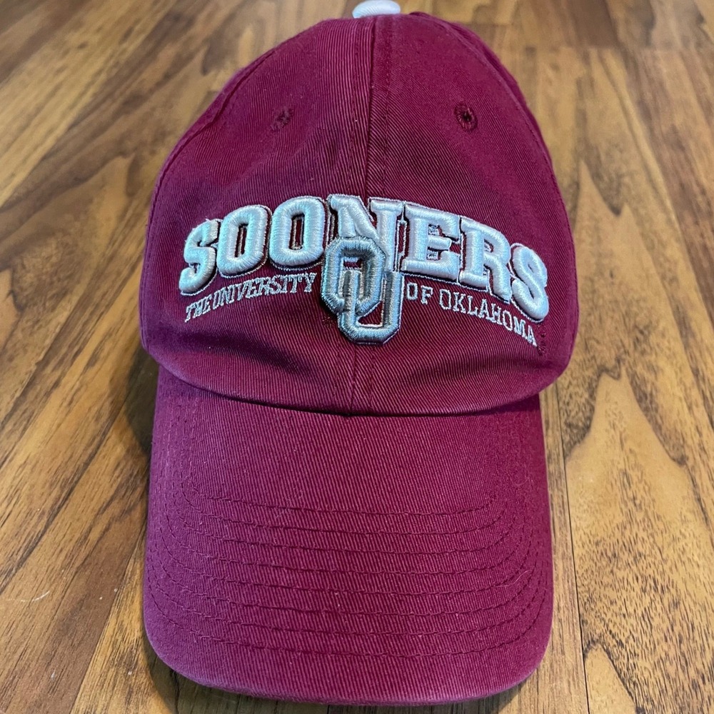 Oklahoma Sooners Hat Top of the World Mens Adjustable Cotton Crimson OU Cap